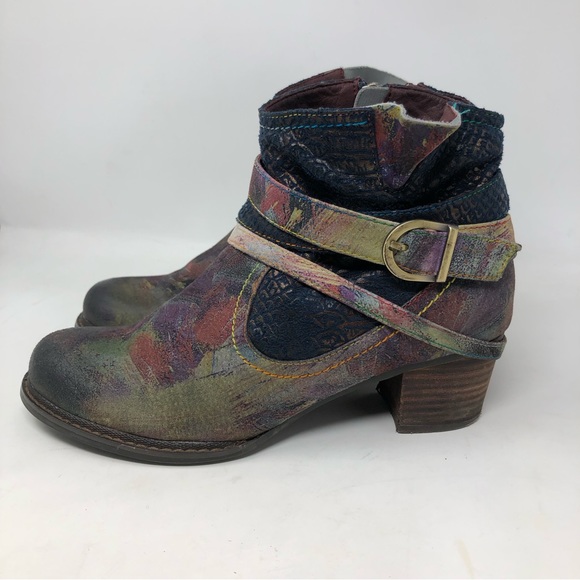 Spring Step L’ Artiste Shazam Multicolored Booties - Picture 3 of 12